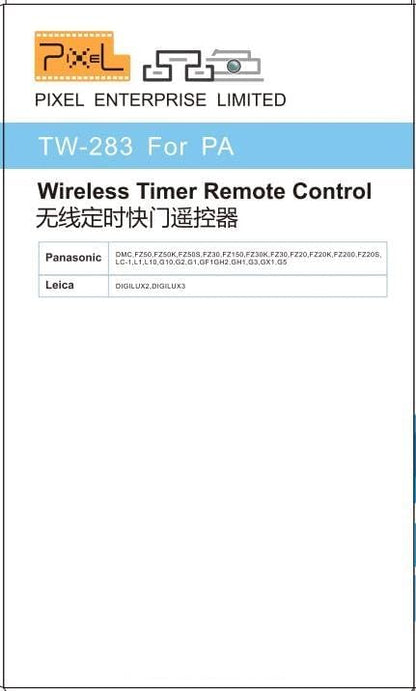 Pixel Wireless Timer Remote Shutter Release TW283-L1 Wireless Remote Control Wire Release Compatible with Panasonic S5 S1H S1R S1M S1 G95 G91 FZ10002 G9 GH5 G85 G81 GX8 GX7 GH4 GH3 FZ2500 FZ2000