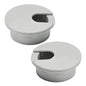 2 Pcs Desk Grommet 2" / 50 mm, Desk Cord Hole Cover, Cable Grommet ABS Plastic, Desk Hole Grommet for Home & Office Pc, Detachable Cable Cord Organizer-Light Grey