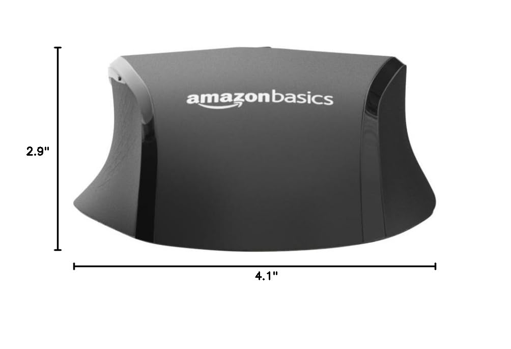 Amazon Basics Portable Wireless Computer Mouse, Ergonomic, 2.4 GHz Optical, DPI Adjustable, Easy to Use, Compatible With PC, Mac, Laptop, Black