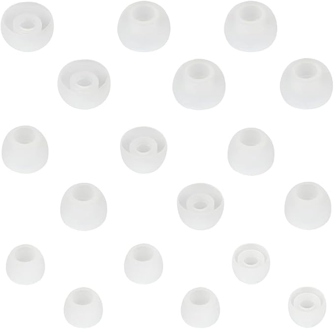 Replacement Earbud Tips - Silicone Ear Covers for In-Ear Headphones - 9 Pairs (S, M, L)