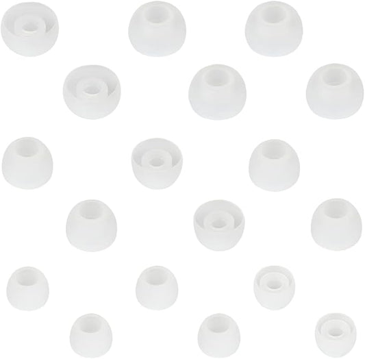 Replacement Earbud Tips - Silicone Ear Covers for In-Ear Headphones - 9 Pairs (S, M, L)