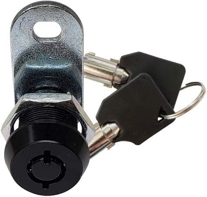 Admiral Locks Tubular Cam Lock, Keyed Alike Removable Key RV Compartment Storage Lock Cabinet Locks (Black Pack of. 10, 5/8" 180°)