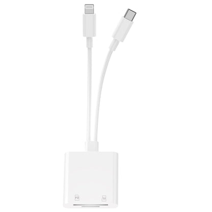 [Apple MFi Certified] iPhone SD Card Reader, 4 in 1 Cameras SD Reader with Dual Slot for MicroSD/TF, Photography Memory Card Trail Game Camera Viewer Adapter, Plug and Play for iPhone/iPad/iMac/DJI