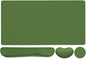 Large Keyboard Mouse Pad Set, Extended Mouse Pad+Keyboard Wrist Rest Support, Memory Foam Ergonomic Easy Typing, 4Pcs (35.4×15.11 in) Desk Pad Set for Home Office Study Game - Green