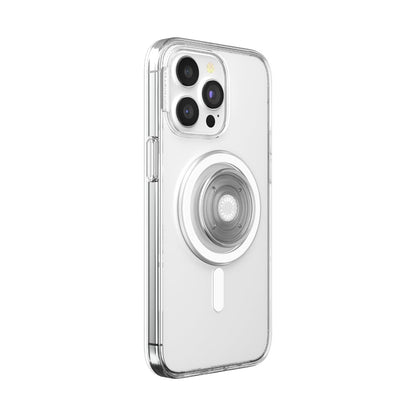 PopSockets iPhone 15 Pro Max Phone Case with MagSafe, Wireless Charging Compatible, Black - Translucent Black