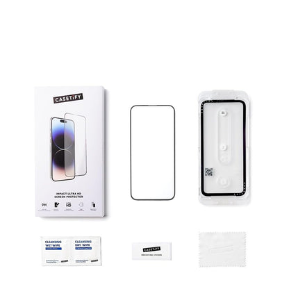 CASETiFY Impact Ultra HD Screen Protector [Strengthened 9H aluminosilicate glass, applicator included] for iPhone 16 Pro
