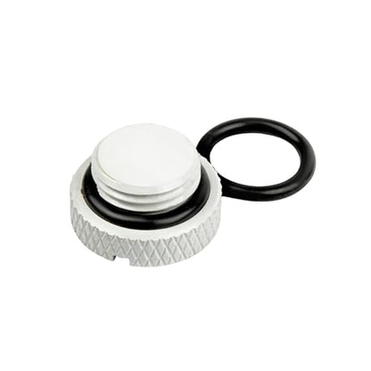 dracaena.io 6 pack G1/4" thread, Thin water Stop Plug Fitting with Coin Slot for Computer water cooling System, durable brass/copper material, White