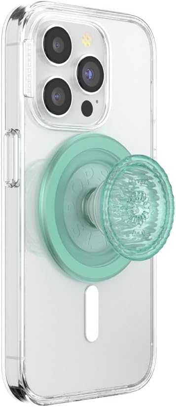 PopSockets Phone Grip for MagSafe, Magnetic Holder, Phone Stand, Light Blue - Pool