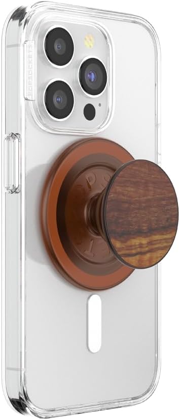 PopSockets Phone Grip for MagSafe, Magnetic Holder, Phone Stand, Neutral - Olive Wood
