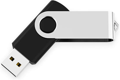 KEXIN 100 Pack 1GB USB Flash Drive Bulk Pack Thumb Drive Bundle USB Drives Jump Drive USB Stick 1 GB Swivel Design Memory Stick Black