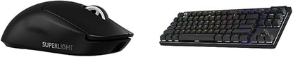 Logitech G Pro X Superlight 2 Lightspeed Wireless Gaming Mouse + G Pro X TKL Lightspeed Wireless Gaming Keyboard (Linear) Bundle - Black