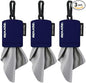 SPUDZ Classic Microfiber Lens Cleaner – Clip-On Pouch, Washable – for Binoculars, Scopes, Glasses, Screens | Navy Blue, 6 x 6 Inch (3-Pack)