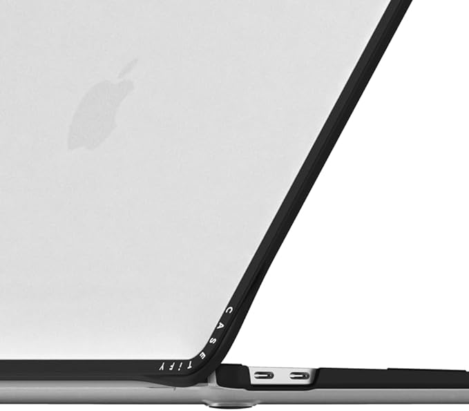 CASETiFY Impact MacBook Air 13" (M1/Intel) Case [Cushioned Impact Corners/Scratch-Resistant/Anti-Slip Grip] - Eleanor - Clear Black