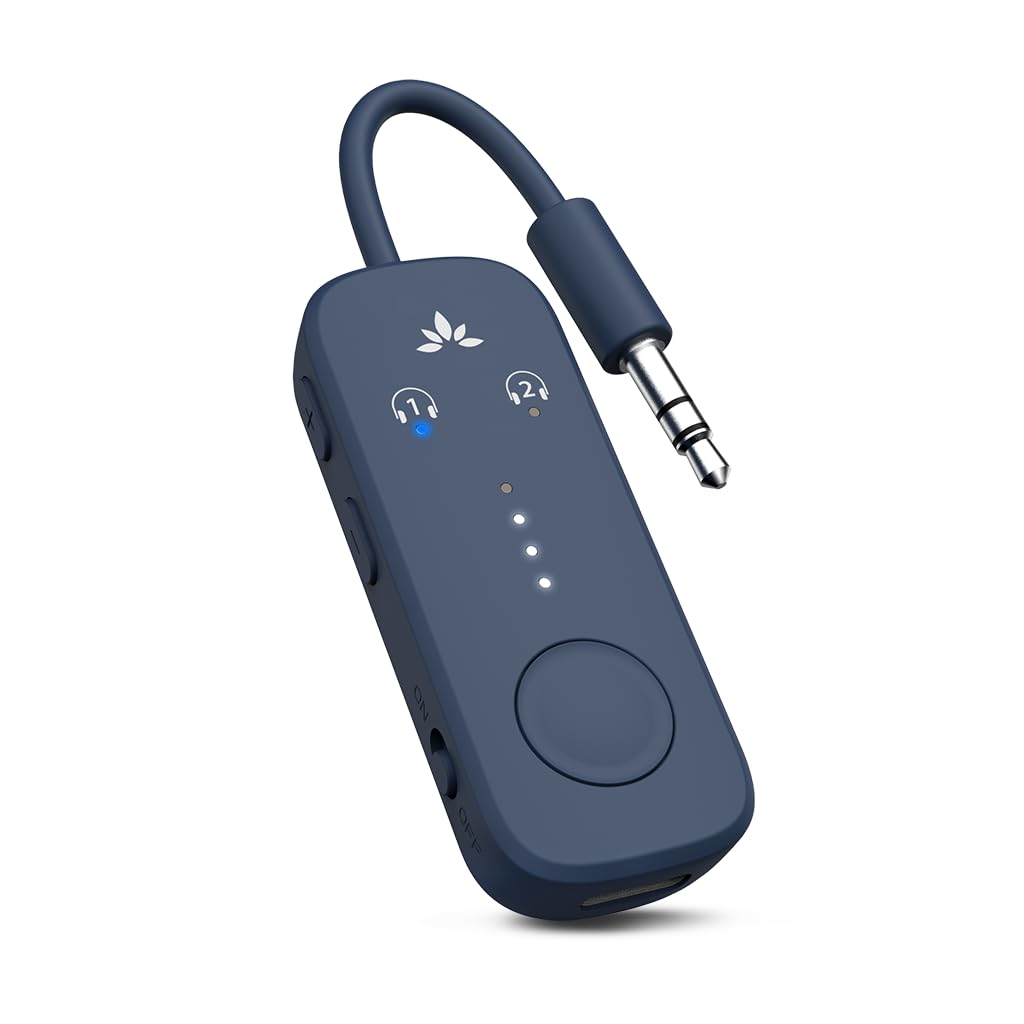 Avantree Relay - Airplane Bluetooth Adapter for 2 AirPods or Headphones