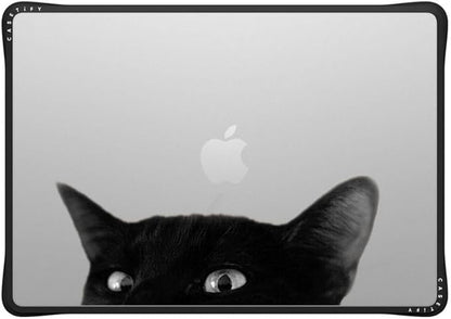 CASETiFY Impact MacBook Air 15" (M2-M4) Case [Cushioned Impact Corners/Scratch-Resistant/Anti-Slip Grip] - CAT - Clear Black