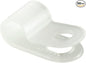 GTSE White Nylon Plastic Cable Clamps, 3/16" Screw Mounts for Cable, Rope, Tube Management, 100 Pack