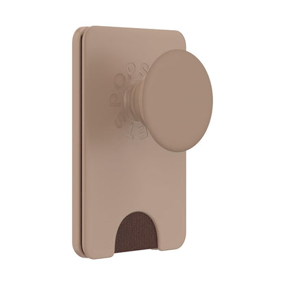PopSockets Phone Wallet for MagSafe, Phone Card Holder with Grip, Neutral - Latte