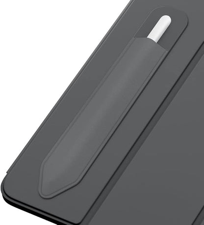 MoKo Pencil Holder Sticker for Apple Pencil Pro, Apple Pencil (USB-C), Apple Pencil 1st/2nd Generation, Elastic Pencil Case, Adhesive Pouch Attached to Pencil Case, Dark Grey