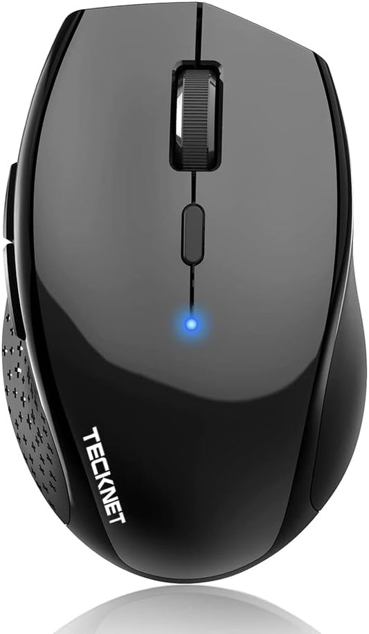 TECKNET Bluetooth Mouse, Wireless Silent 6 Buttons 2-Yr Battery, Black
