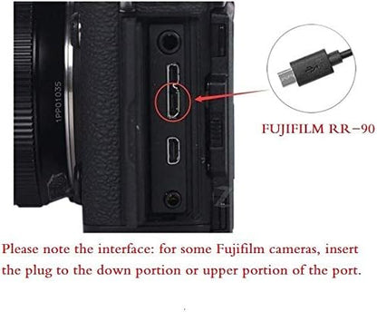 PHOLSY RR90 Timer Remote Control Cable with Intervalometer for Fujifilm GFX50S X-Pro2 X-H1 X-T2 X-T1 X-T10 X-T20 X-T100 X-E2S X-E2 X-E3 X-M1 X-A20 X-A5 X-A3 X-A2 X-A1 X-A10 X100F X100T X70 X30 XQ2 XQ1