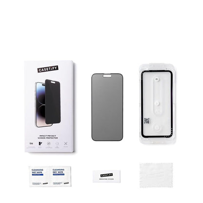 CASETiFY Impact Privacy Screen Protector [Strengthened 9H aluminosilicate glass, applicator included] for iPhone 16