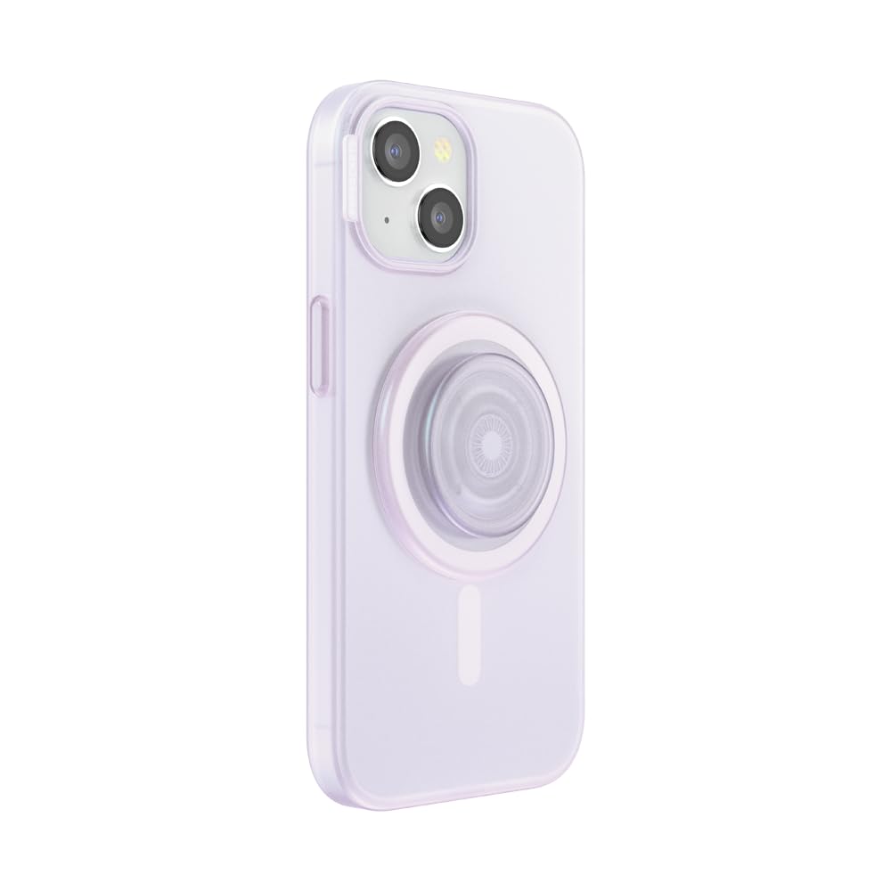 PopSockets iPhone 15 Phone Case with MagSafe- Opalescent Clear