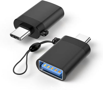 USB to USB C Adapter,USB-C Male to USB3.0 Female Adapter Thunderbolt 3 OTG Converter,Compatible with MacBook Pro,MacBook,iPad/Samsung Galaxy S20-S23 / Dell XPS,and More USB Devices Rope Black