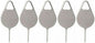 5 Pcs Silver Card Needle, Sim Card Tray Opening Removal Tool, Eject Pin Tool Replacement SIM Card Tools Accessories