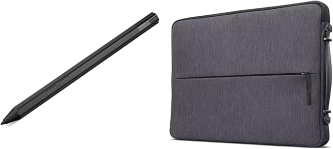 Lenovo Precision Pen 2 (Laptop) – USB-C Charging – Tilt Recognition & Urban Laptop Sleeve 14 Inch for Laptop/Notebook/Tablet Compatible with MacBook Air/Pro Water Resistant, Iron Grey
