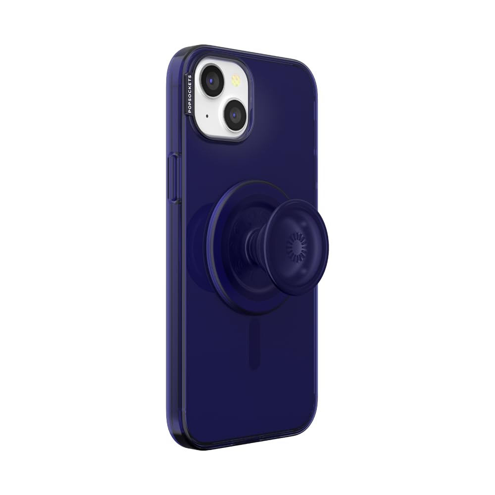 PopSockets iPhone 15 Pro Phone Case with MagSafe, Wireless Charging Compatible, White - Opalescent Clear
