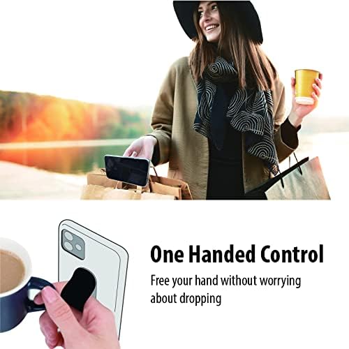 Momostick Flatstick, Cell Phone Finger Grip Strap Holder for Hand, Cell Phone Stand, New Slim Finger Loop Selfie Grip Compatible with Most Smartphones
