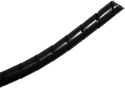 Kable Kontrol Vortex Spiral Cable Wrap - 1/8” Inch 100’ Feet Long - Hose Protector Flexible Polyethylene Wire Conduit Tubing Cable Sleeve Cord Cover to Organize Wires – Black