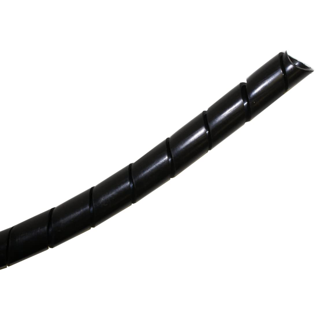 Kable Kontrol Vortex Spiral Cable Wrap - 3/8” Inch 100’ Feet Long - Hose Protector Flexible Polyethylene Wire Conduit Tubing Cable Sleeve Cord Cover to Organize Wires – Black
