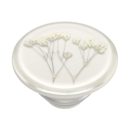 PopSockets Adhesive Phone Grip, Holder, Phone Stand, Flower - Pressed Flower Baby's Breath