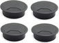 4pcs 2 inch Desk Wire Cord Cable Grommets Hole Cover for Office PC Desk Cable Cord Organizer Plastic Cover Black (Black-4Pcs)