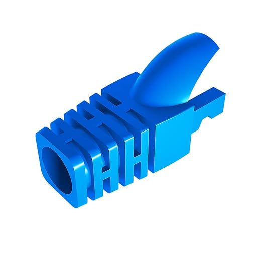 VIVOCH 50 Pcs Cat5 Cat5E Cat6 Strain Relief Boot, RJ45 Plug Connector Cover Modular Network Plug Connector Cap Cable Connector Boots, Blue