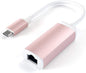Satechi USB C to Ethernet Cable, Type-C Gigabit Ethernet Adapter, Aluminum Portable Ethernet-to-USB Converter for MacBook Pro/Air, iPad Pro/Air/Mini, Windows Laptop, Compatible with Switch (Rose Gold)