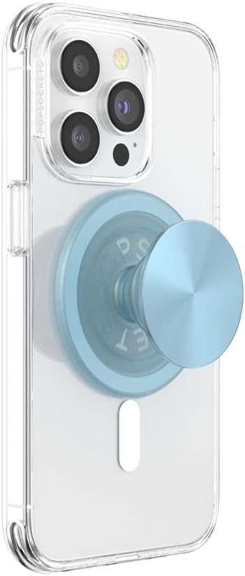 PopSockets Phone Grip for MagSafe, Magnetic Holder, Phone Stand, Light Blue - Blue Sigh