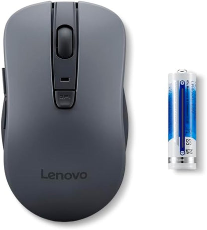 Lenovo WL310 Bluetooth Silent Mouse, Ergonomic, Adjustable DPI, Silent Clicks, Bluetooth 5.0, Portable for Windows, Mac, and Chromebook, Grey