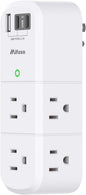 Cruise Ship Essentials - Outlet Extender with Rotating Plug, 6 AC Outlets with USB Charging Ports, Multi Plug Wall Outlet USB C Charger Hub, Non Surge Protector Non Extension Cord