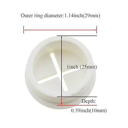 HAHIYO 4Pcs 1Inch/25mm White Flexible Rubber Desk Grommet Wire Grommet Cable Management Cord Hole Cover Desk Wire Hole Insert Wire Organizer for Computer Office Home School Equipment Systems
