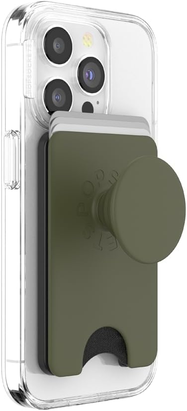 PopSockets Phone Wallet for MagSafe with Grip- Latte