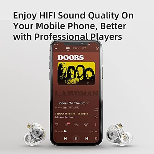 keephifi KZ EDX Pro in Ear Monitor Headphones KZ IEM Earphones Dual DD HiFi Stereo Sound Stage Earphones Wired Noise Cancelling Gaming Earbuds for Musicians Singer Audiophiles (White, No Mic)