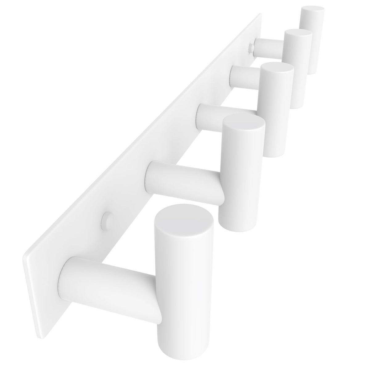 VAEHOLD Hat and Coat Wall Mount Rack - Hooks for Robes, Bags, Keys, and Towels - Bathroom Towel Hanger Organizer (White, “T“ Shape 3 Hooks 2 Pack)