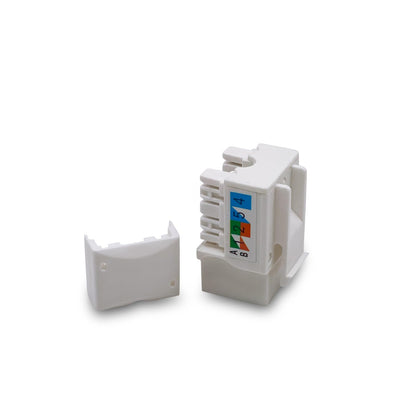 Cat6 Keystone Jack - [UL Listed] - Ethernet Wall Jack - Network Coupler - Cat5/5e/6 Compatible - 100-Pack