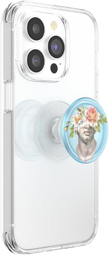 PopSockets Adhesive Phone Grip, Holder, Phone Stand, Light Blue - Floral Bust