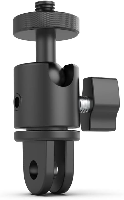 SKEZN Aluminum 360 Degree Rotation Camera Mount, 1/4 Screw Adjustable Adapter Mount, Compatible with GoPro Hero 12/11/10/9/8/7, DJI, Sony, Xiaomi yi and Other Action Cameras