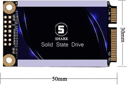 SSD MSATA 128GB Shark Speed Internal Solid State Drive High Performance Hard Drive for Desktop Laptop SATA III 6Gb/s Includes SSD (128GB, MSATA)