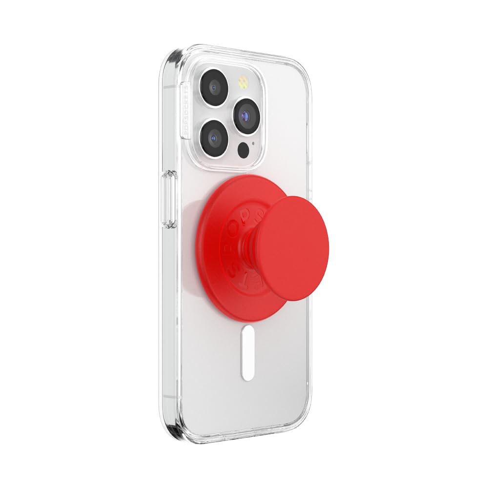 PopSockets Phone Grip for MagSafe, Magnetic Holder- Danger Red