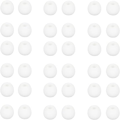 36 Pieces Small Earbud Tips Soft and Comfortable Silicone Earbud Tips Ear Bud Replacement Pieces Silicone Fit Most in-Ear Headphones，Inner Hole 3.8mm -5.5mm，Small White Replacement Eartips